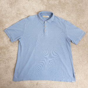 Tommy Bahama Silk Polo Shirt Large Short Sleeve